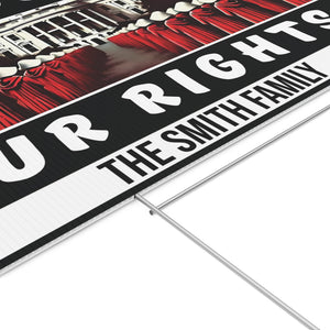 Hands Off Our Rights Yard Sign – Personalized 8647 Anti Trump Protest Sign For Rally And March, Custom Political Activism Yard Sign 682207