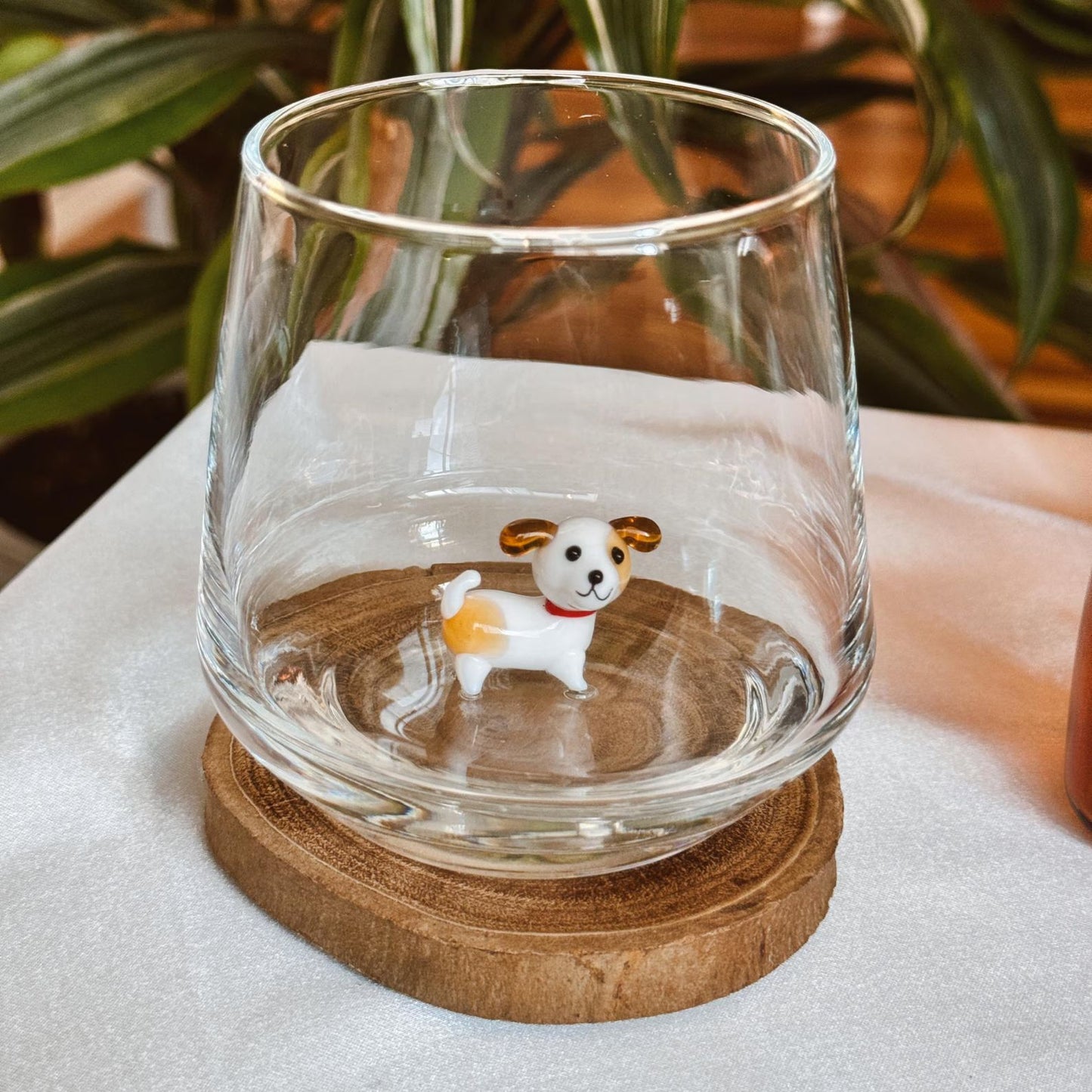 Dog Figurine Glass Cup | Tiny Dog Wine Glasses | Stemless Wine Glass | Dog Lover Gift | 3D Dog Cup 683939