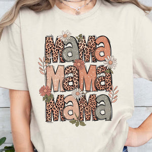 Retro Leopard Mama Sweatshirt – Groovy Boho Floral Mom Sweater, Mother's Day Gift For Trendy Mama 682138
