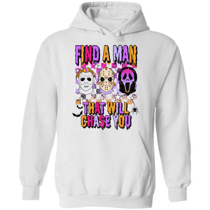 Find A Man Retro Horror Halloween Shirt, Spooky Vibes, Scary Movie, Trendy Halloween Shirt 776V1