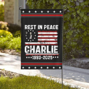 Rest In Peace, Justice For Charlie Kirk Flag Republican | Stand With Charlie Garden Flag | Charlie Kirk House Flag 682996