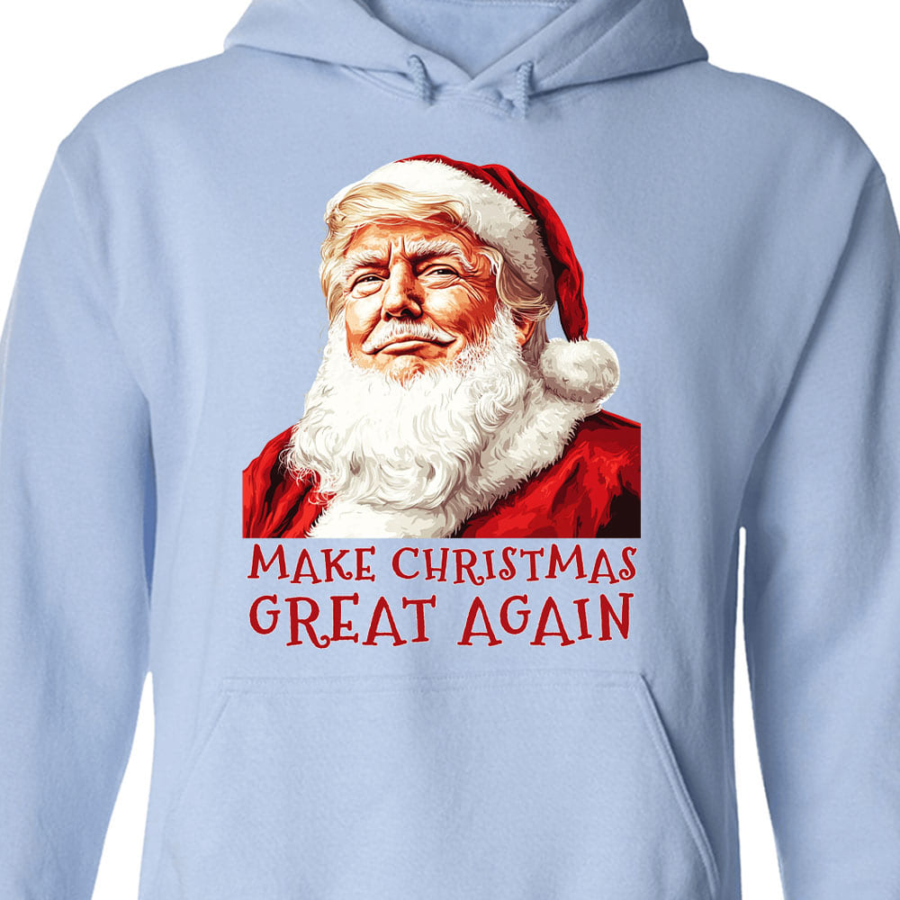 Make Christmas Great Again Sweatshirt, Funny Santa Claus Trump Sweatshirt, Trump Supporters 2024 Ugly Sweatshirt T1681 - GOP