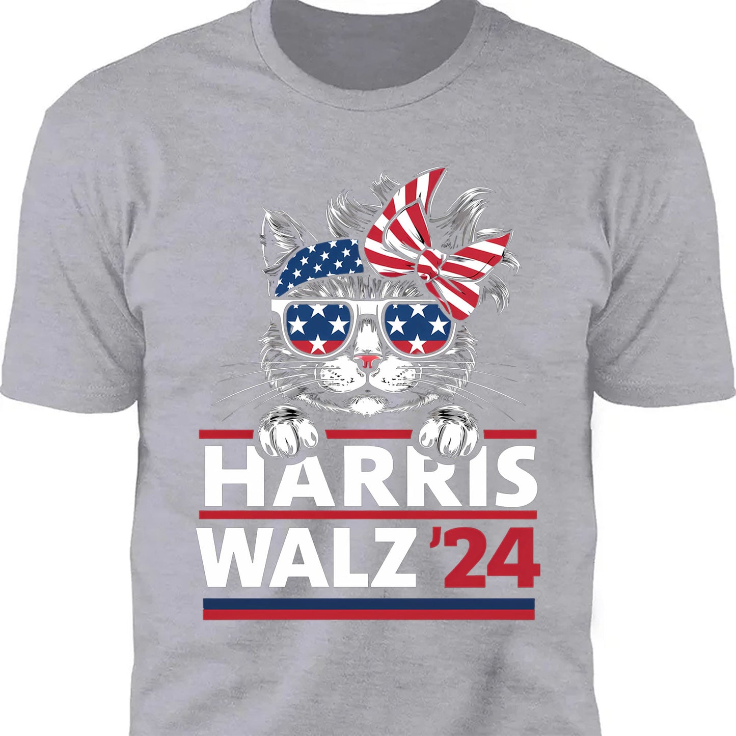 Cat Harris Walz 2024 Shirt | Kamala Harris 2024 Shirt | Democrat Shirt Dark T1402 - KH2