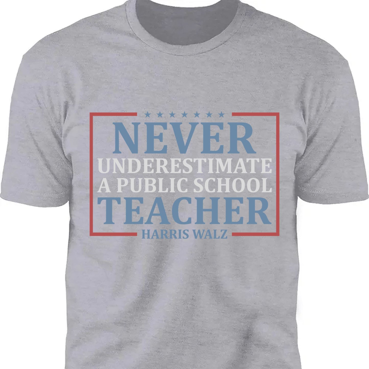 Never Underestimate A Public School Teacher Shirt | Kamala Harris 2024 Shirt | Democrat Shirt Dark T1545 - KH2