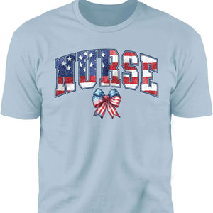 Retro Nurse Coquette Shirt | American Nurse T-Shirt | Nurse Life Shirt | 4th Of July Shirt | Independence Day Tee 682314