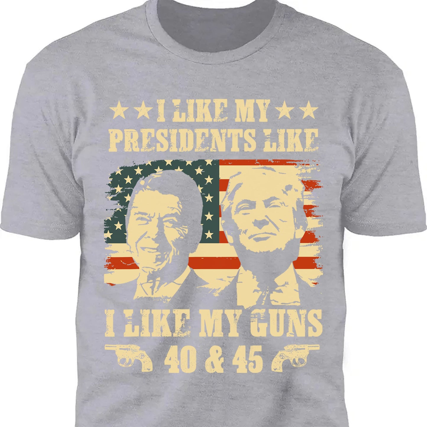 I Like My President I Like My Guns | Trump 2024 Shirt | Political Shirt | Trump Supporters Shirt Dark T1199 - GOP