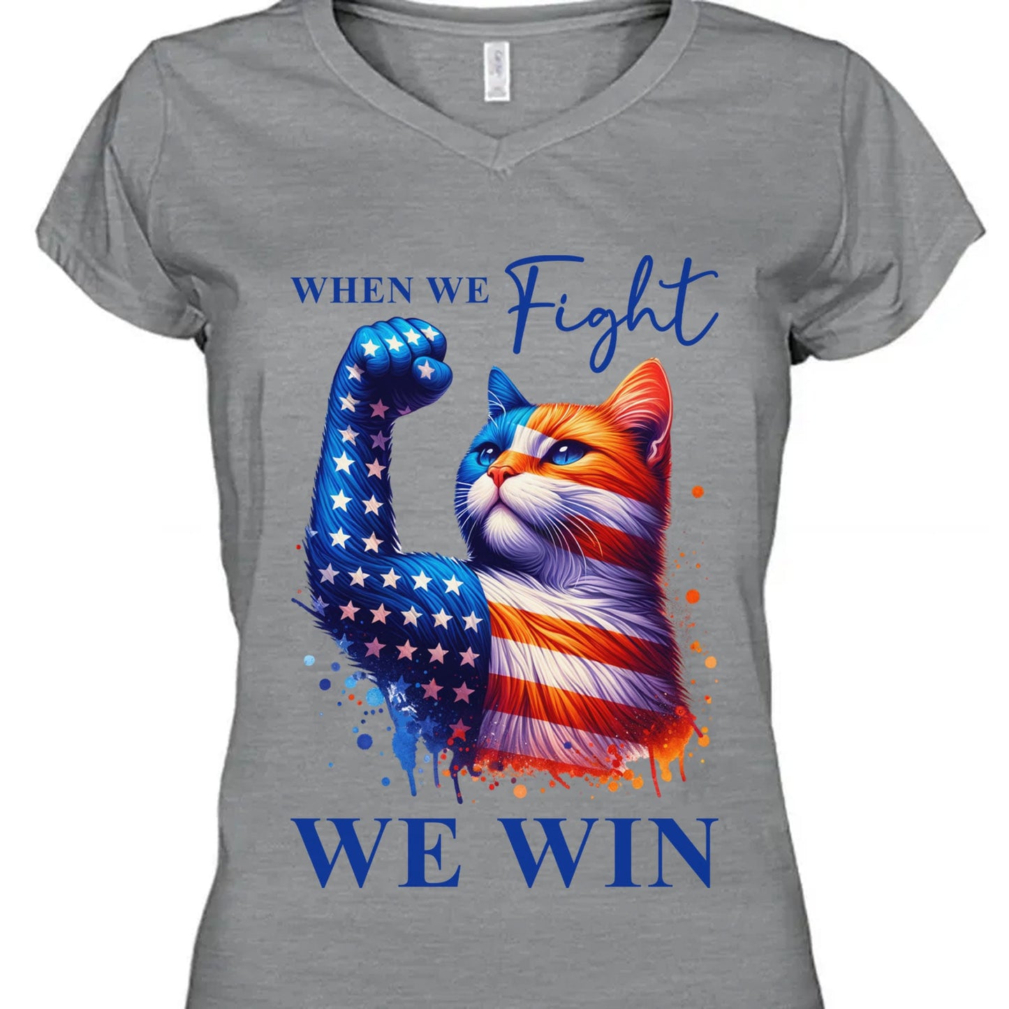 When We Fight We Win Shirt | Kamala Harris 2024 Shirt | Democrat Shirt Bright T1442 - KH2