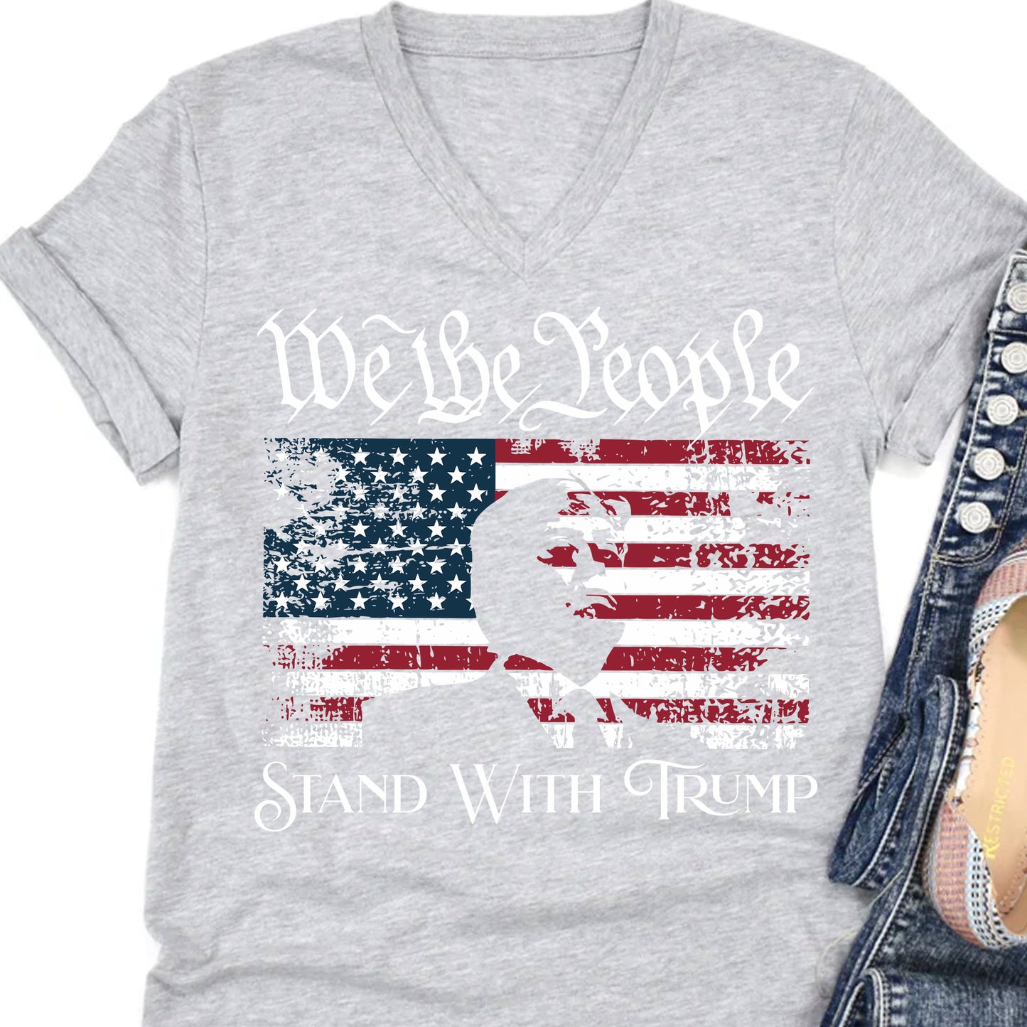We The People Stand With Trump Shirt | Donald Trump Homage Shirt | Donald Trump Fan Tees C904 - GOP
