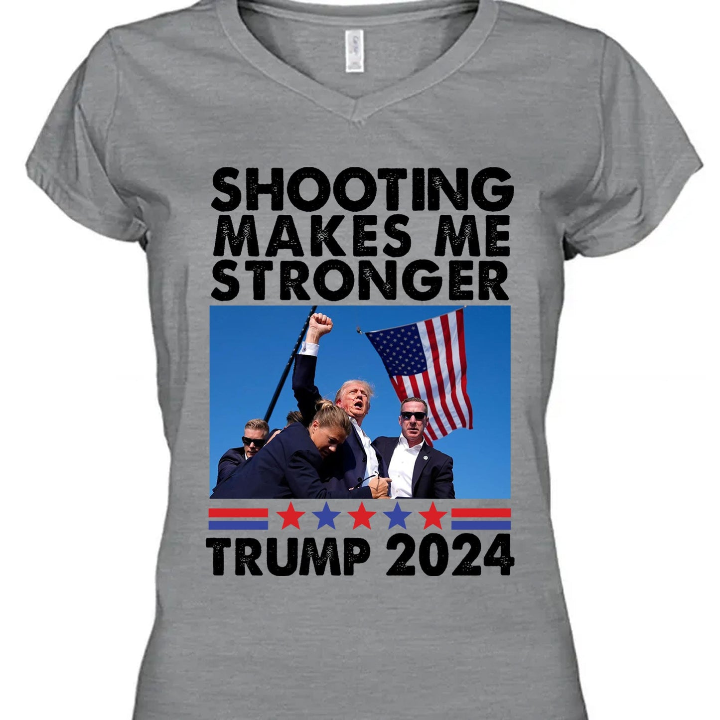 Shooting Makes Me Stronger Shirt | Trump Fight Shirt | Donald Trump Shirt Bright T1133 - GOP