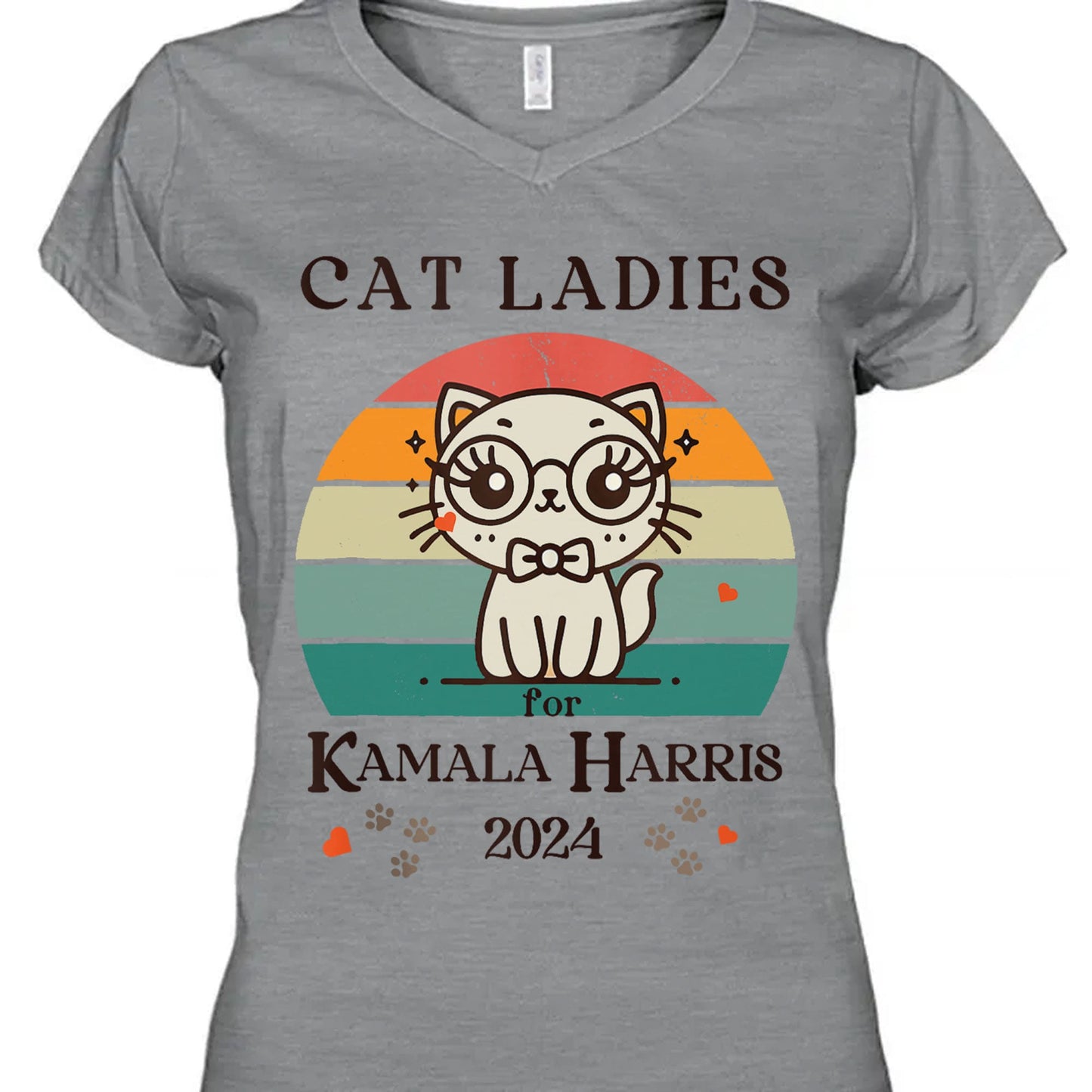 Cat Ladies Kamala Harris Shirt | Kamala Harris 2024 Shirt | Democrat Shirt Bright T1235 - KH2