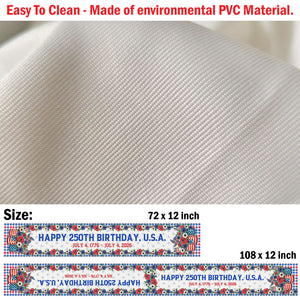 250 Year Anniversary Table Runner | Commemorating America’s 250th Anniversary 1776–2026 | USA Independence Home Decor 683625