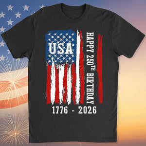 Happy 250 Years Birthday USA Shirt | Patriotic 4th of July 1776–2026 T-Shirt | America 250th Anniversary | Independence Day Shirt 682483