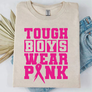 Breast Cancer Awareness Shirt, In October We Wear Pink, Tough Boys Wear Pink Shirt, Pink Cancer Ribbon Tee 683309