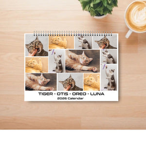 Family Photo Collage Wall Calendar 2026 | Personalized Photo Wall Calendar 2026 | Custom Photo Calendar | Gift For Family, Parent 683129