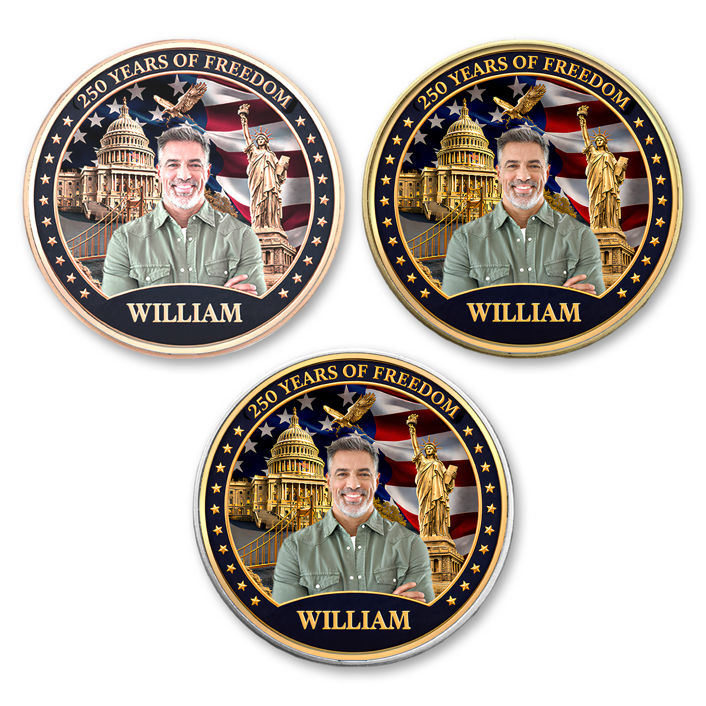 USA 250 Years Of Freedom Commemorative Coin | Patriotic Celebration 4th Of July Coin 684723