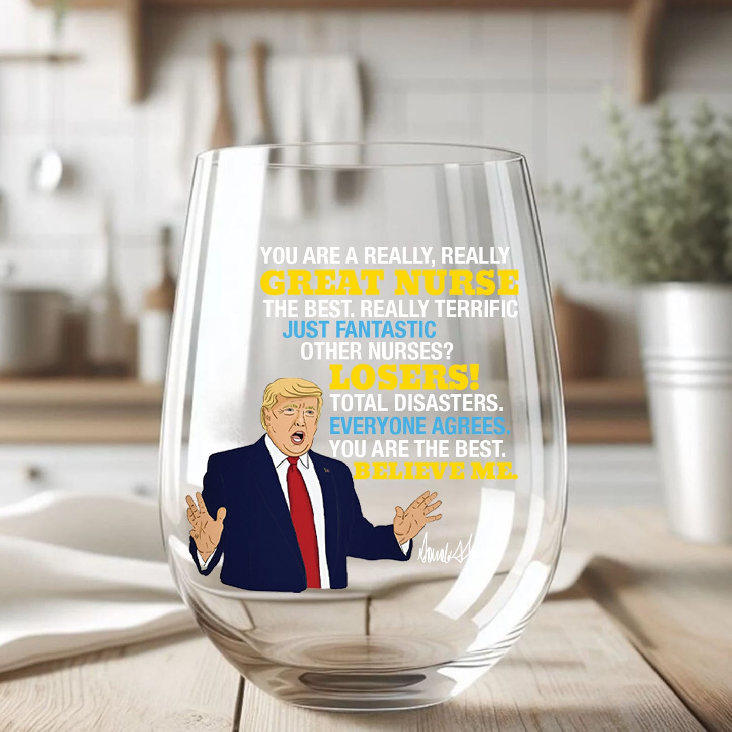 Personalized You're Really Great Nurse Wine Glass | Custom Photo Wine Glass | Personalized Gift For Mom | Gift For Wife 682703