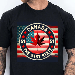 Canada America's 51st State Shirt, Political Trump Supporters Dark Shirt 681960 - GOP