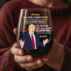 You Are Great Wine Glass | Personalized Title and Name Wine Glass | Family Wine Glass Gift | Gift For Mom | Gift For Wife 682697 - GOP