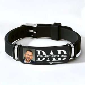 Custom Photo Dad Bracelet | Gift for Dad Husband, Father's Day Gift | Personalized Unisex Print Bracelet 682192