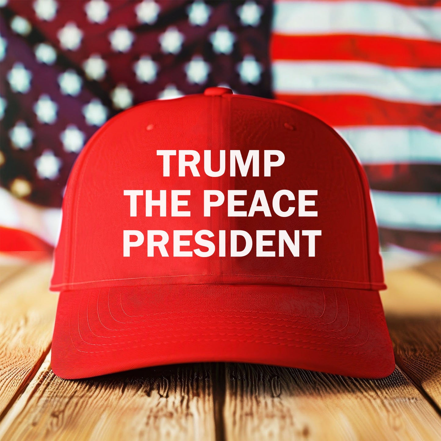 Donald Trump The Peace President Red Hat | Donald Trump Printed 2D Baseball Cap | MAGA Trump Hat 683278 - GOP