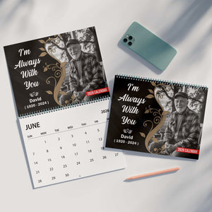 I'm Always With You Photo Memorial Calendar 2026 | Personalized Custom Wall Calendar 683376