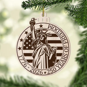 250 Years Of Freedom Ornament | 250th Anniversary United States Wooden Patriotic Ornament | America 1776–2026 Gift 683585_1