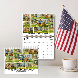 Pet Photo Collage Wall Calendar 2026 | Personalized Photo Wall Calendar 2026 | Custom Photo Calendar | Gift For Pet Lovers 683129