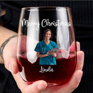 Personalized You're Really Great Nurse Wine Glass | Custom Photo Wine Glass | Personalized Gift For Mom | Gift For Wife 682703