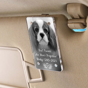 Best Friends Are Never Forgotten Custom Photo Car Visor Clip | Personalized Memorial Gift | Dog Car Visor Clip 683287
