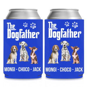 Personalized The Dogfather Can Cooler | Custom Dog Photo Can Holder | Gift for Dad | Father's Day Gift Idea 682464