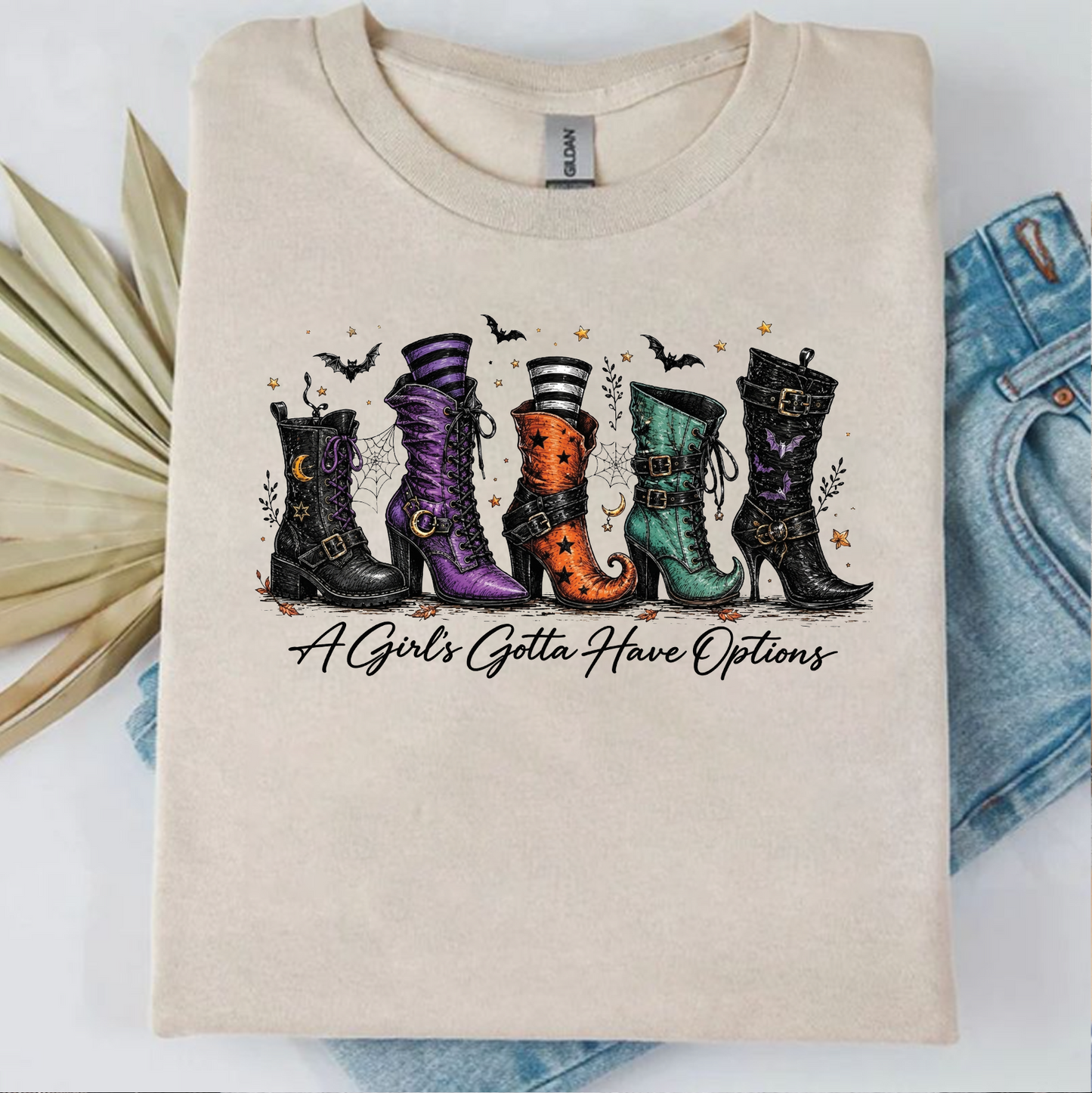 A Girl's Gotta Have Options Bright Shirt, Retro Halloween Tee, Funny Gift For Halloween 685938
