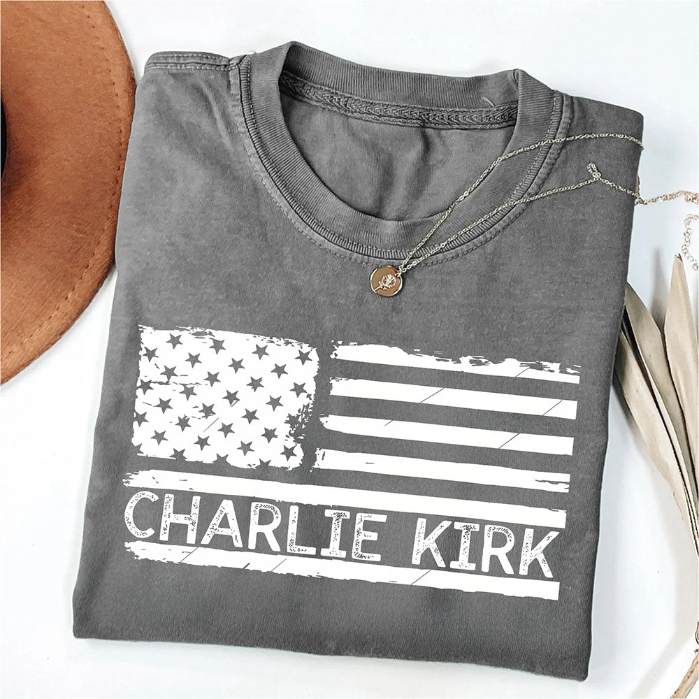 Patriotic Charlie Kirk Memorial Comfort Colors Shirt | RIP Charlie Kirk Tribute Tee | Human Rights T-Shirt 682896