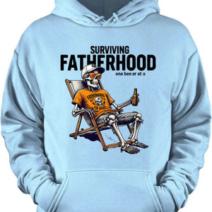Surviving Fatherhood One Beer At A Time Shirt | Funny Skeleton Shirt | Father's Day Gift | Gift for Dad, Husband 682293