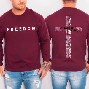 Charlie Kirk Red Shirt | Red Freedom Shirt | We Wear Red Charlie Kirk Birthday October 14 Front & Back Shirt 683094