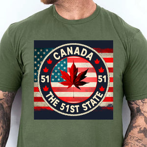 Canada America's 51st State Shirt, Political Trump Supporters Dark Shirt 681960 - GOP