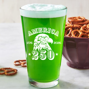 America 250 Years Glass | Happy 250th Birthday USA | Patriotic 4th Of July Glass | America 250th Anniversary | Independence Day Whiskey Glass Beer Glass 682552