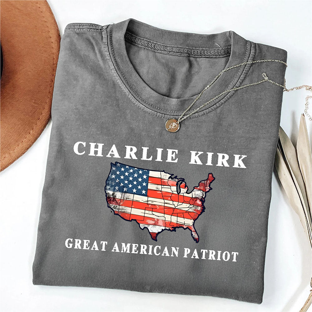 Pray for Charlie Kirk Comfort Colors Shirt, Patriotic Charlie Kirk T-Shirt, Human Rights Shirt 682832