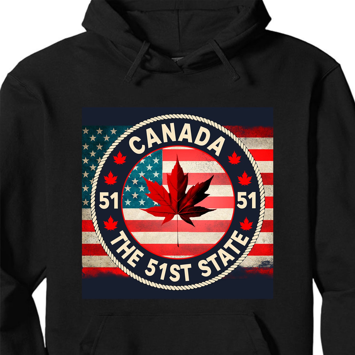 Canada America's 51st State Shirt, Political Trump Supporters Dark Shirt 681960 - GOP