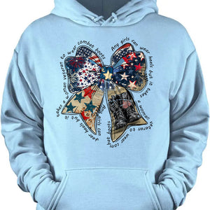 Any Girl Can Wear Heels Shirt | Coquette American T-Shirt | Memorial Coquette Bow Shirt | Fourth of July Shirt | Independence Day Tee 682312