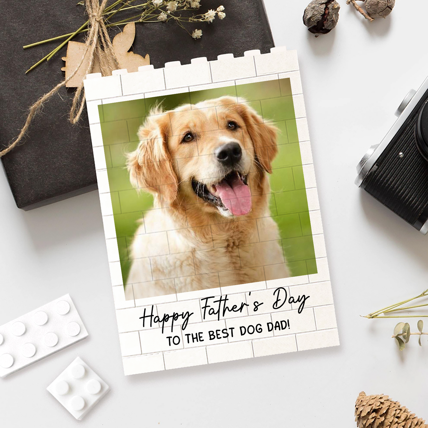 Custom Photo Building Brick Blocks, Personalized Father's Day Gift, Unique Gift For Dog Lover 685064