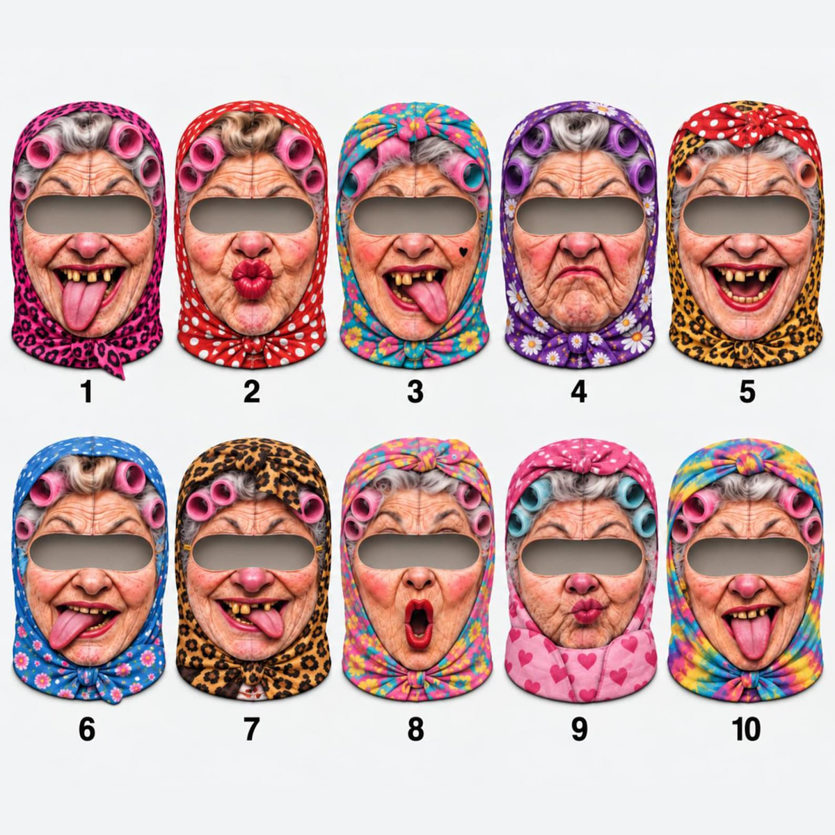 Personalized Funny Grandma Ski Mask, Custom Face Balaclava Gift For Ski Lover 686682 WFD