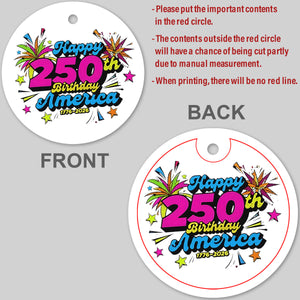 Happy 250 Years Birthday USA Ceramic Ornament | America Anniversary Ornament | Patriotic 4th of July Ceramic Ornament 682626