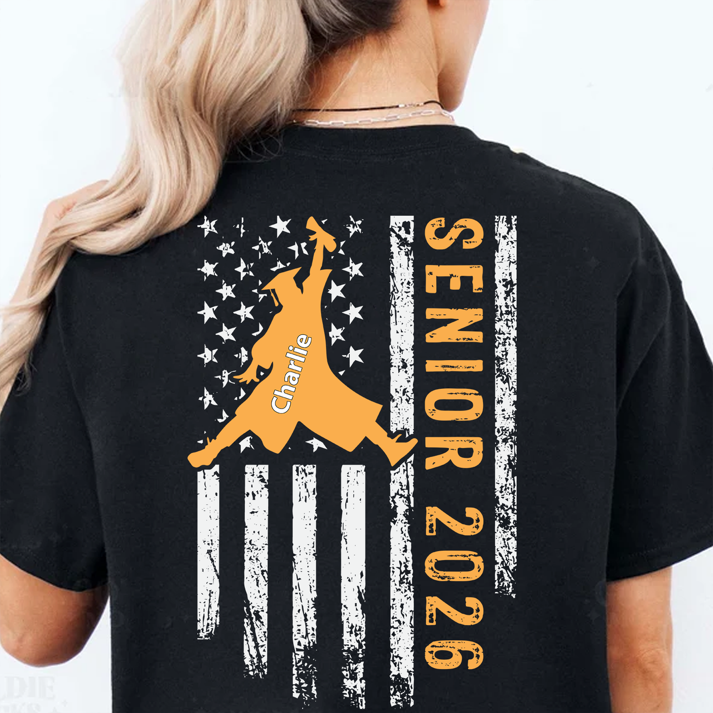 Senior 2026 Personalized Custom Graduation Backside Shirt C640