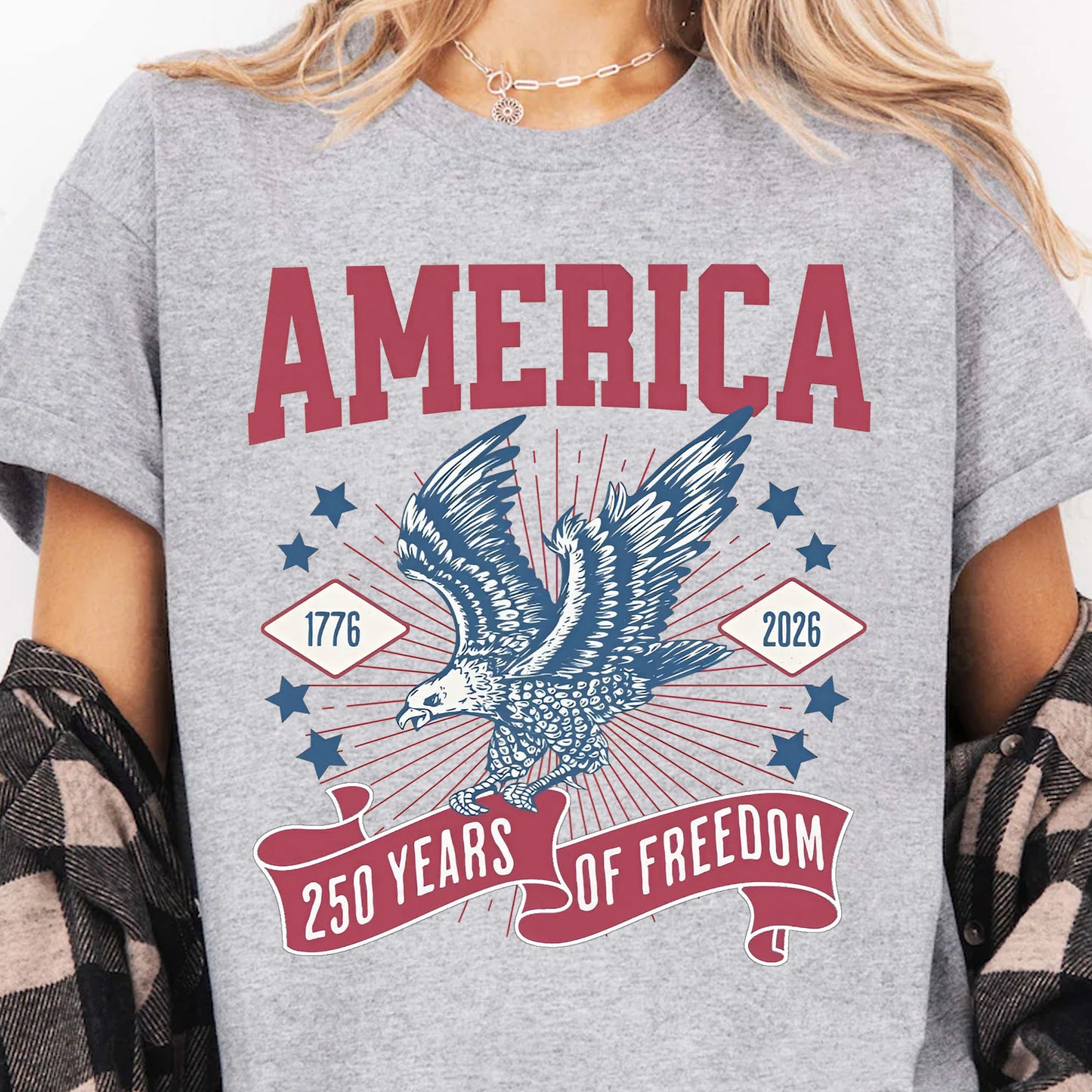 250 Years Of Freedom Shirt | Happy 250th Birthday USA Shirt | America 250th Anniversary Tee | Patriotic Bald Eagle T-Shirt 682586