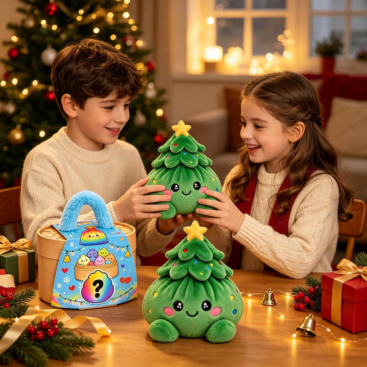 Personalized Christmas Plush Fabric Stress Relief Bun Squishy Pillow, Cute Dumpling Plush Gift For Kid 686906 WFD
