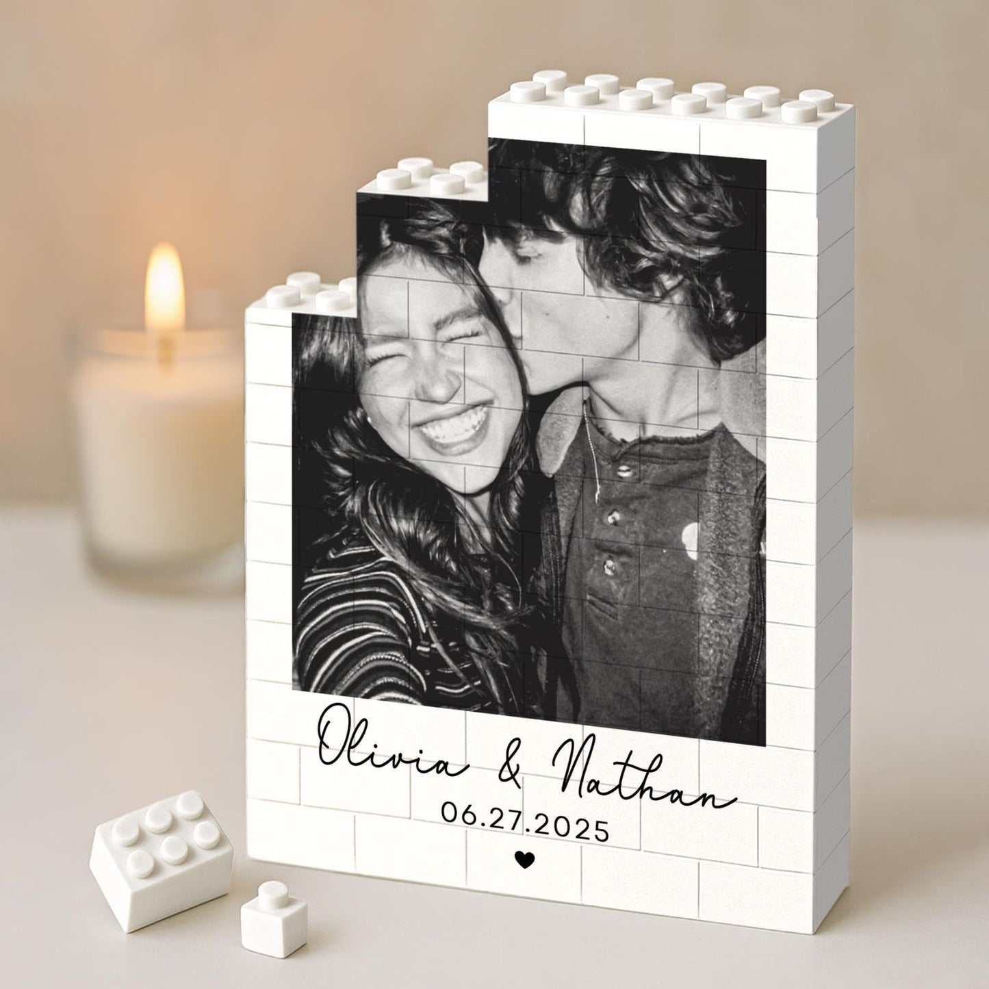 Custom Photo Building Blocks For Couples | Valentines Day Gift | Personalized Anniversary Gift 684207
