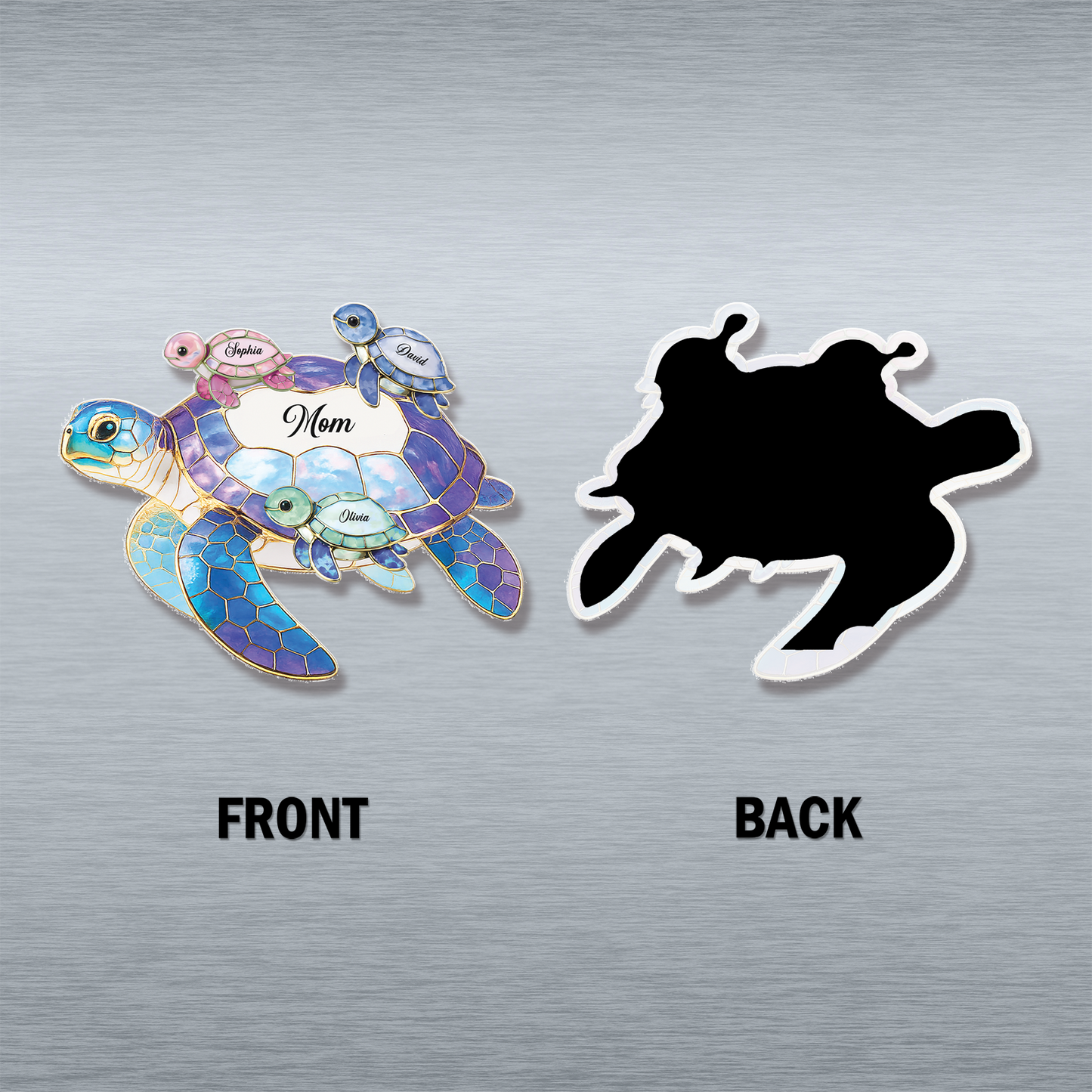 Personalized Sea Turtle Fridge Magnet | Custom Name Decor Mother's Day Gift For Grandma Mom 684810