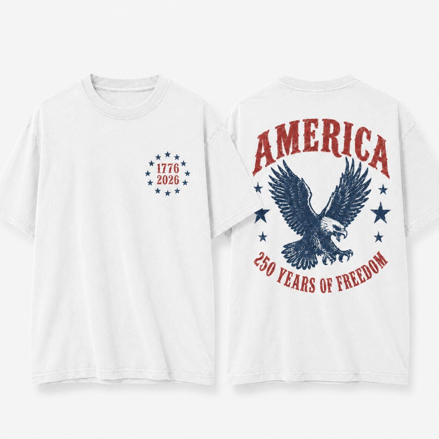 America 250 Years Of Freedom Pocket & Back Bright Shirt, Patriotic 4th Of July Gift 685314