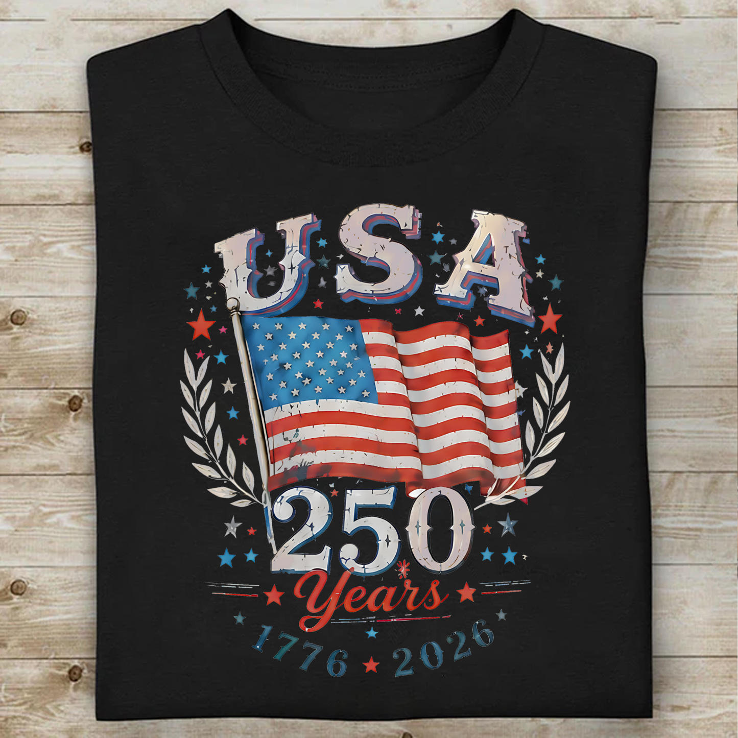 USA 250 Years Anniversary Dark Shirt, Vintage Independence Day Tee, Patriotic 4th Of July Gift 685420