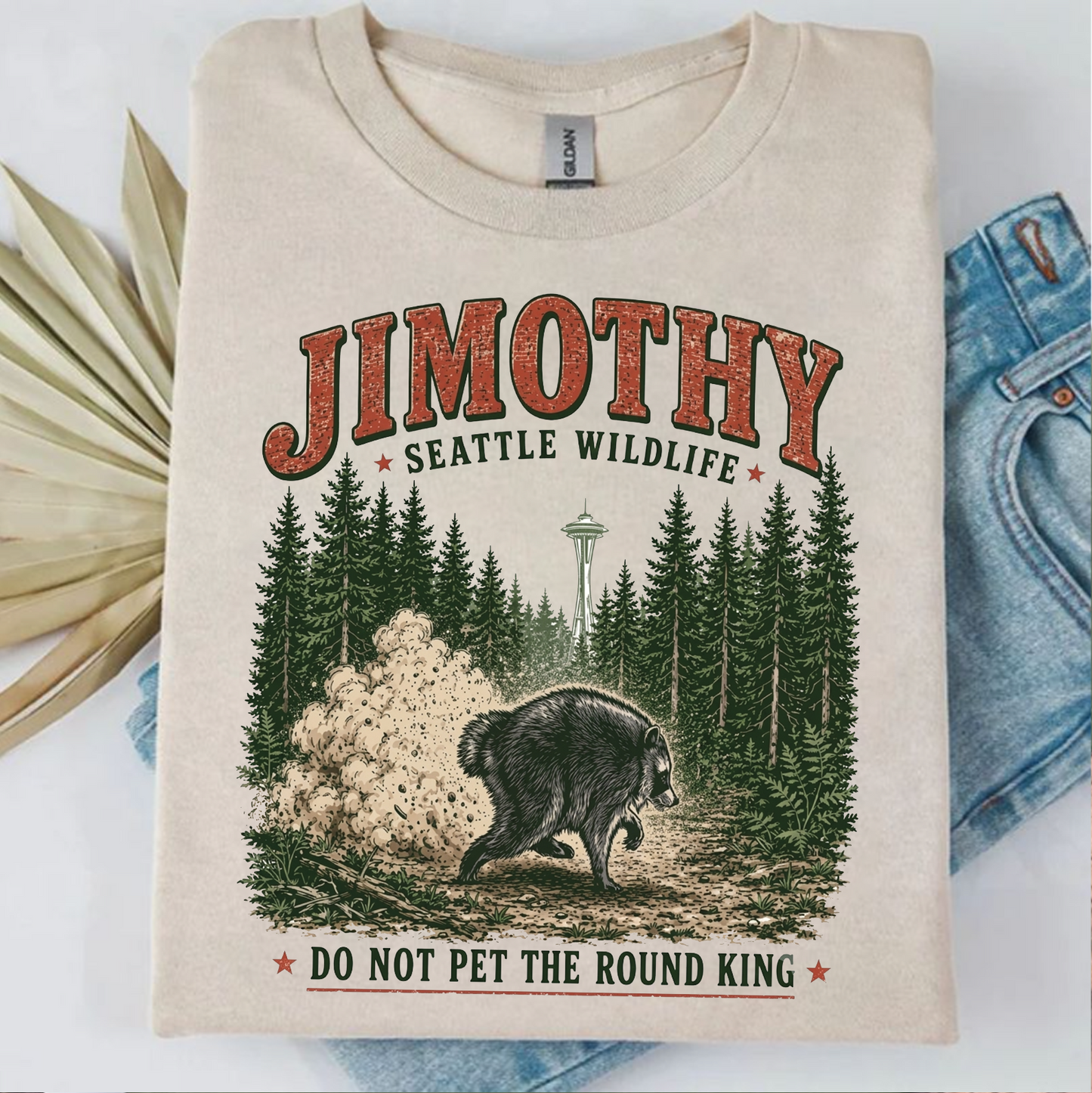 Jimothy Raccoon Seattle Wildlife Shirt, Funny Round King Tee, Vintage Pacific Northwest Wildlife Gift 685683